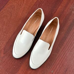 Pair Intentionally Blank White Leather Loafers